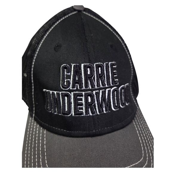 Carrie Underwood Black SnapBack Hat Embroidered Trucker Thick Letter - Picture 1 of 6